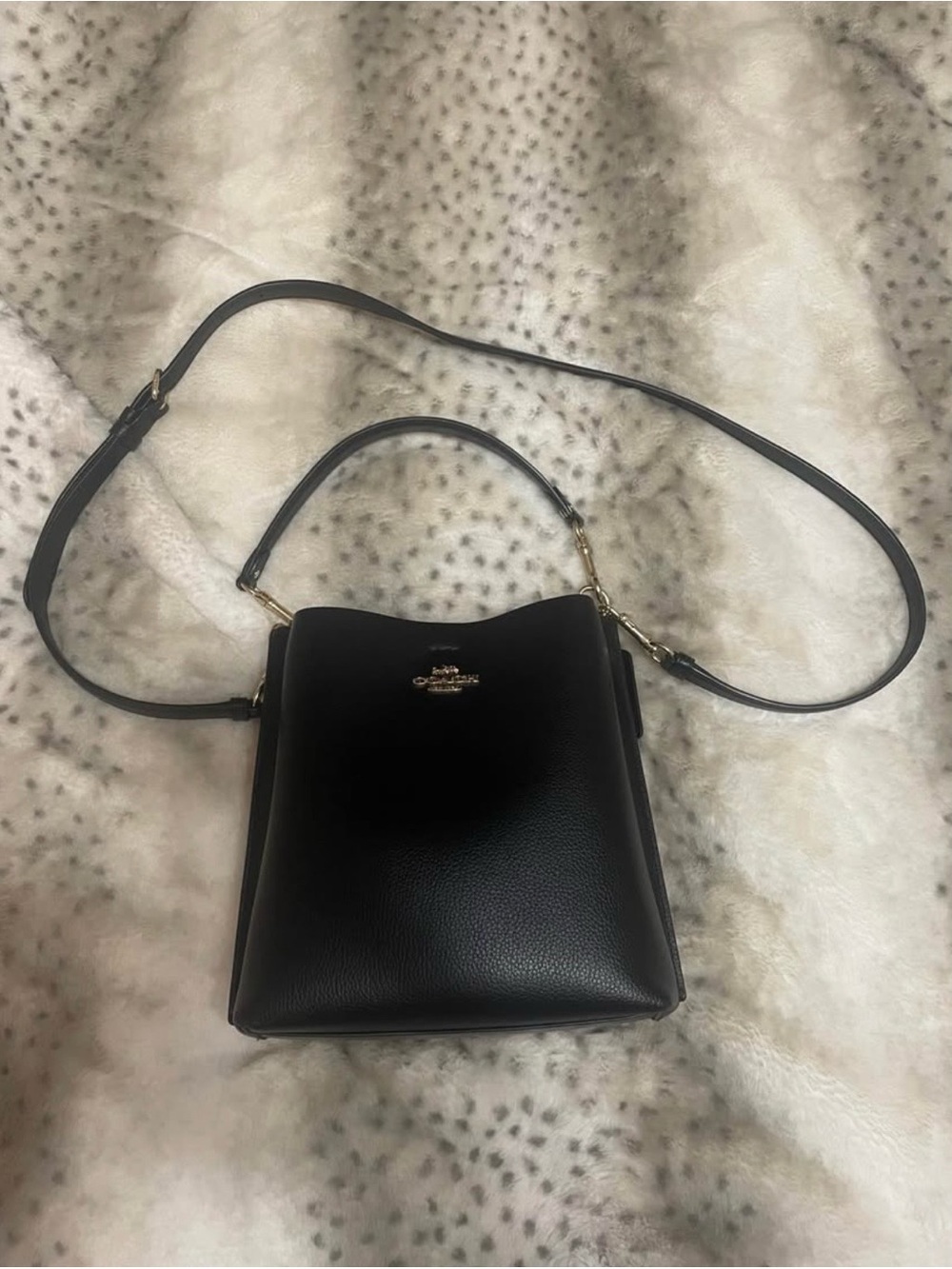 Coach Mollie Black Bucket Bag 22 Crossbody